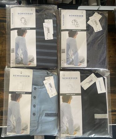 4 sæt pyjamas sæt m korte ben, str small schiesser pris 2250.-