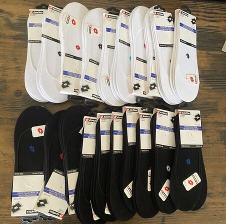 60 par footies lotto, sorte og hvide str 43-46