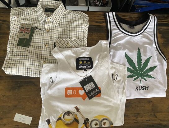 3 stk skjorter og tanktops str small 