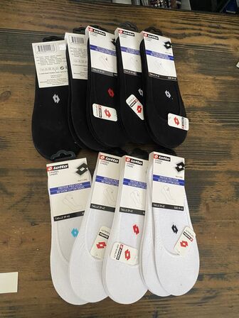 27 par footies lotto, sorte og hvide str 39-42