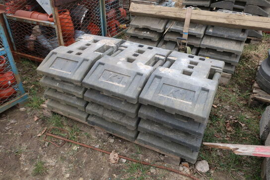 20 paller afspærringsmateriel