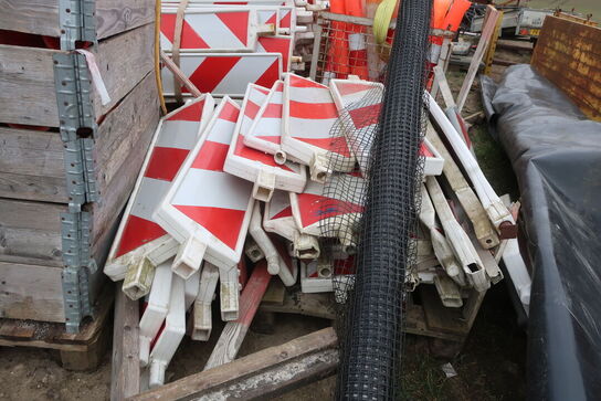 20 paller afspærringsmateriel