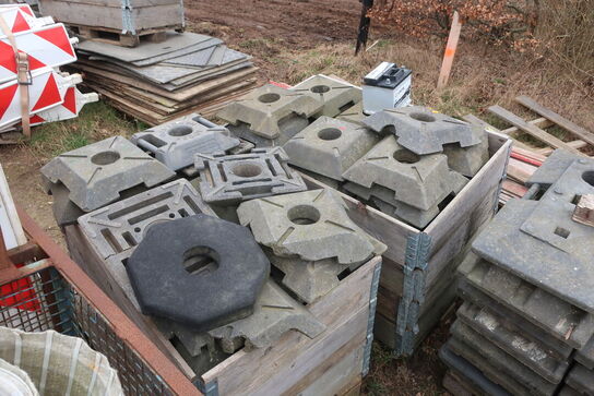 20 paller afspærringsmateriel
