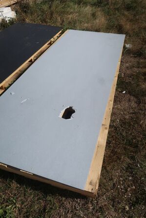 1 plade eternit, 6 mm, lysegrå