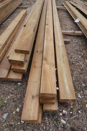 38,4 meter reglar 45x120 mm, trykimprægneret
