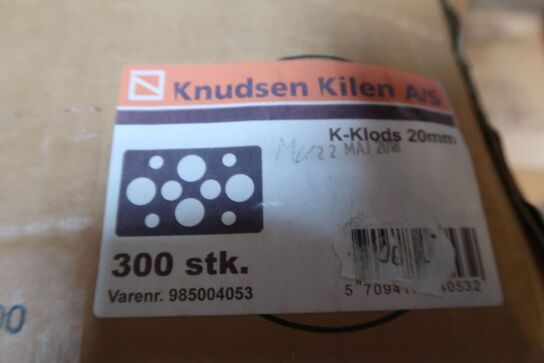 Ca. 300 stk. K-Klods 20 mm