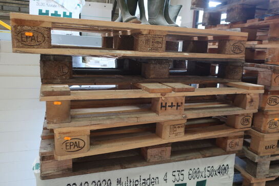 19 tomme paller (blandet engangs og EUR/EPAL)
