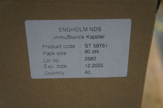 1 kasse med diverse NDS kosttilskud 