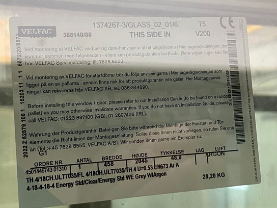 1 Palle med 3 Glas partier og dør