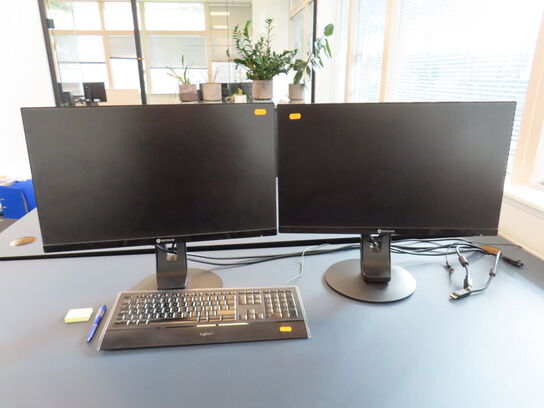 2 stk. monitor, NEOVO FS-24, med keybord