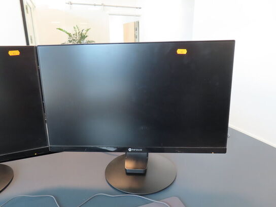 2 stk. monitor, NEOVO FS-24, med keybord