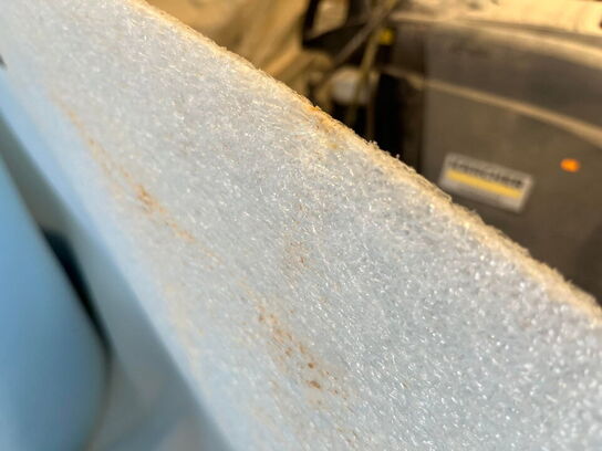 3 Ruller med blåt skum og Plast rør