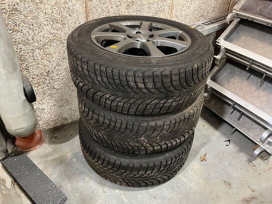 3 Stk. Alu fælger med Dæk