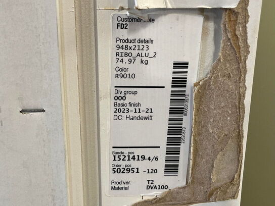 2 Døre med glas rude