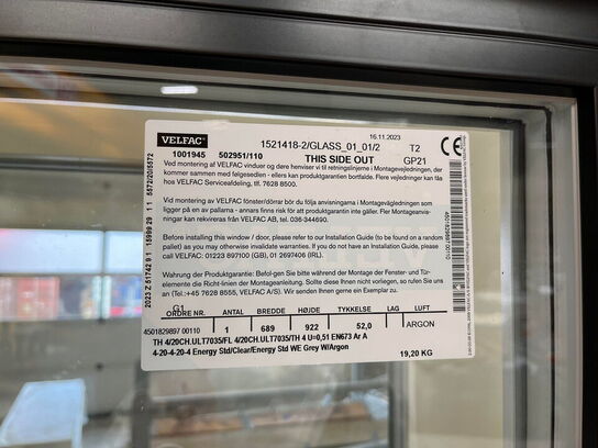 2 Døre med glas rude