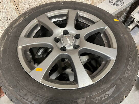 3 Stk. Alu fælger med Dæk