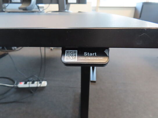 El. hæve/sænke skrivebord, RUMAS, med udtrækskuffe