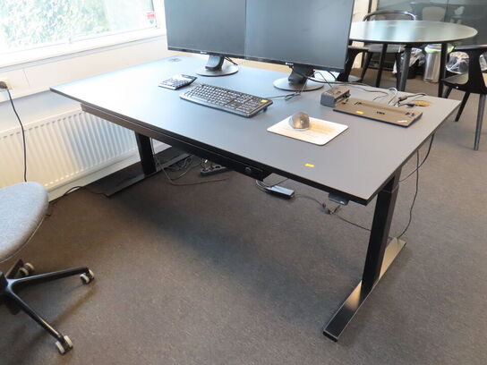 El. hæve/sænke skrivebord, RUMAS, med udtrækskuffe