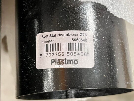 5 Kasser m. 2 Sorte nedløbsrør