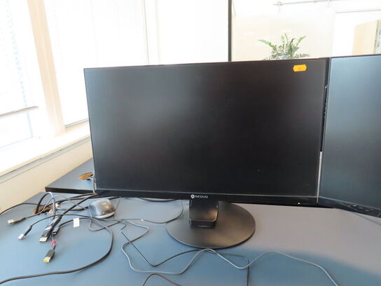 2 stk. monitor, NEOVO FS-24, med keybord
