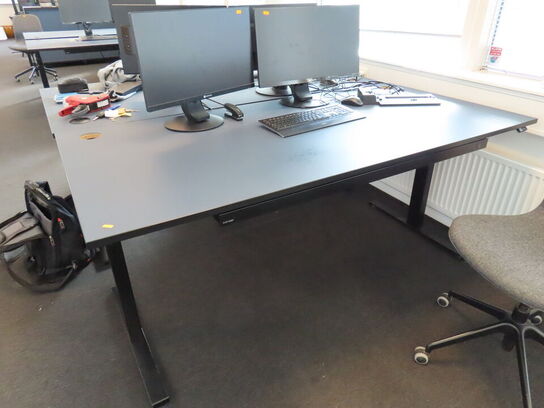 El. hæve/sænke skrivebord, RUMAS, med udtrækskuffe