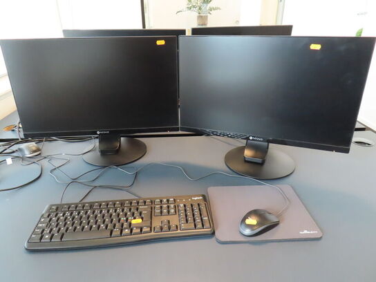 2 stk. monitor, NEOVO FS-24, med keybord