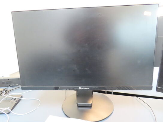 2 stk. monitor, NEOVO FS-24, med keybord og dockinstation