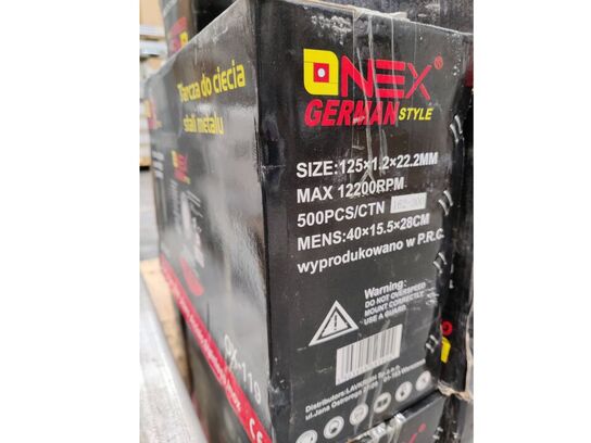 500 stk. 125 mm skæreskive til metal.