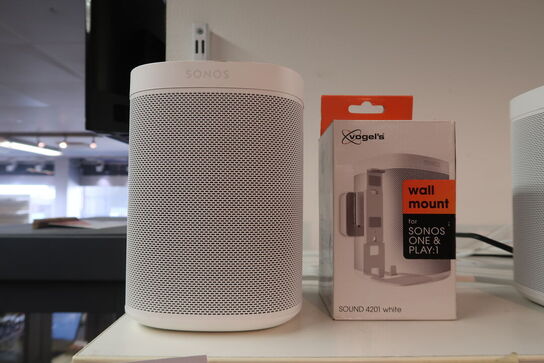 Sonos One SL højtaler + Wall mount