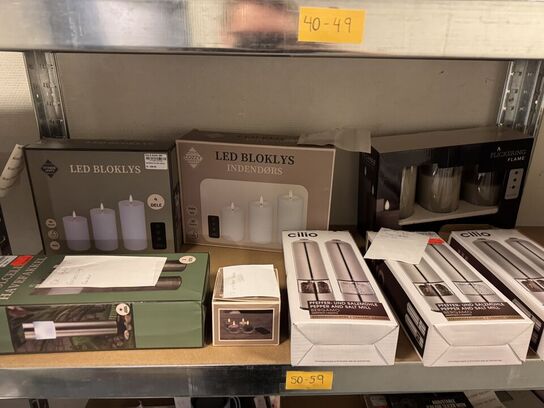 Kæmpe parti retur varer m.m. + lagerreoler