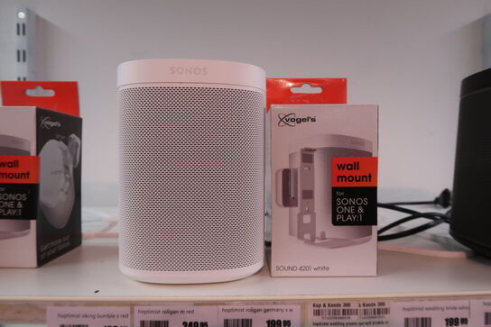 Sonos One SL højtaler + Wall mount