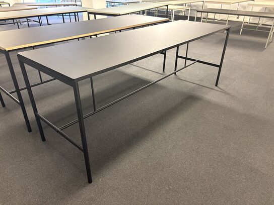 High Table MILLION CPH - MIES - 250x80x91cm - Sort/Sort Linoleum/Kant Sort