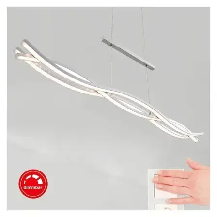 Briloner urbane wave led pendel der kan dæmpes via afbryder i aluminium(ubrugt)