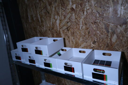 3 stk. lagerreoler med div. Reservedele