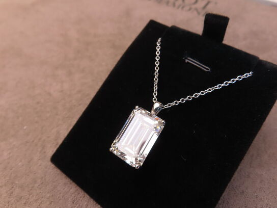 14 kt. Hvidguldhalskæde med 15,03 ct. Briliantsleben Diamant