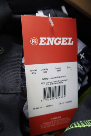 1 stk. Engel | Safety+ EN ISO 20471 Multinorm jakke | Gul/sort | L