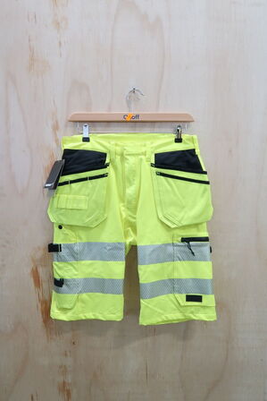 1 stk. Fristads | HiVis Green håndværker stretchshorts | Gul/sort | C48