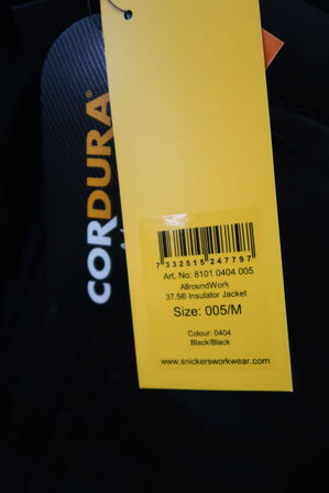 1 stk. Snickers | AllroundWork 37.5® jakke | Sort | M