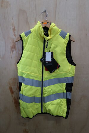 1 stk. Engel | Safety quiltet indervest | Gul/sort | XS