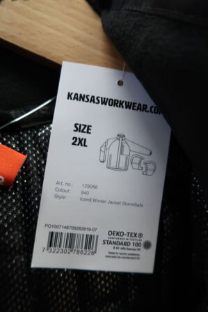 1 stk. Kansas | Icon X Vinterjakke, StormSafe | Sort | 2XL