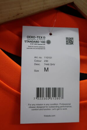 2 stk. Fristads | Hi Vis sweatshirt kl.3 7446 | Orange | M