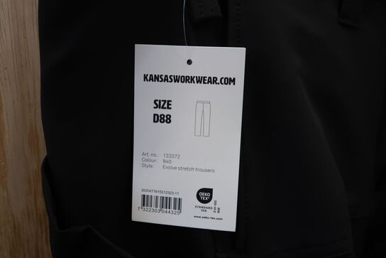 1 stk. Kansas | Evolve stretch bukser | Sort | D88