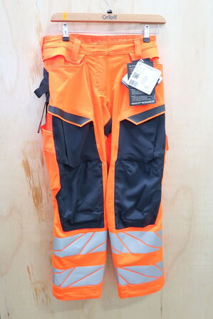 1 stk. Mascot | Bukser med knælommer | Orange/mørk marine | 76C38