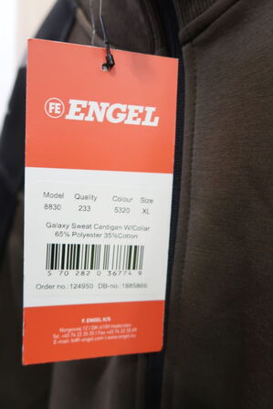 1 stk. Engel | Galaxy Sweat Cardigan med krave | Grøn/sort | XL