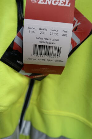 1 stk. Engel | Safety fleecejakke | Gul/blå | 3XL