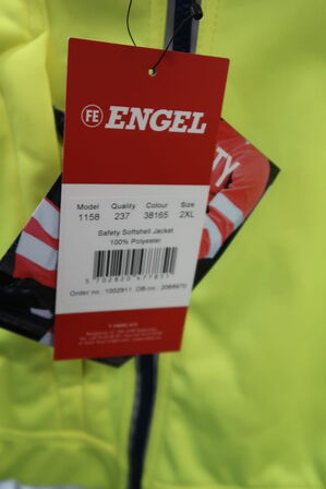 1 stk. Engel | Safety softshelljakke | Gul/blå | 2XL