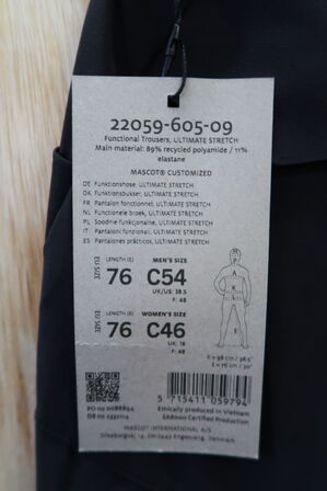 1 stk. Mascot | Funktionsbukser | Sort | 76C54