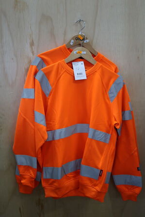 2 stk. Fristads | Hi Vis sweatshirt kl.3 7446 | Orange | M