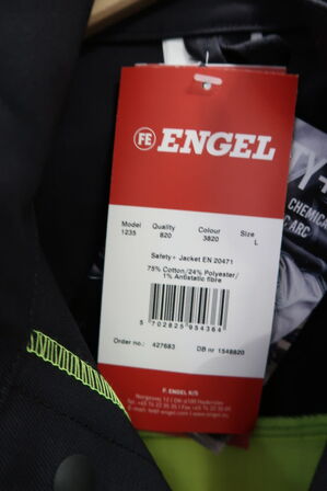 1 stk. Engel | Safety+ EN ISO 20471 Multinorm jakke | Gul/sort | L