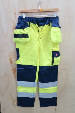 1 stk. Engel | Safety EN ISO 20471 buks med hængelommer | Gul/marine | 76